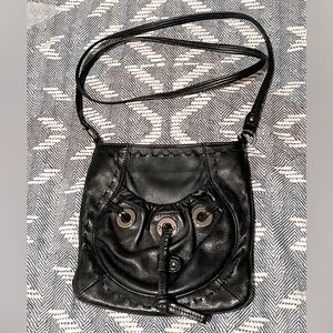 B Makowsky genuine lether Black Crossbody